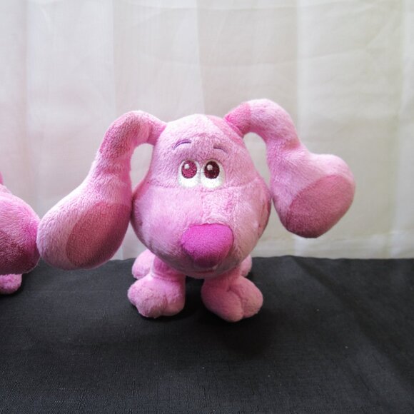 Nickelodeon Blue's Clues Magenta 7" Pink Dog Plush Stuffed Animals Toy Lot of 2 - Picture 2 of 16